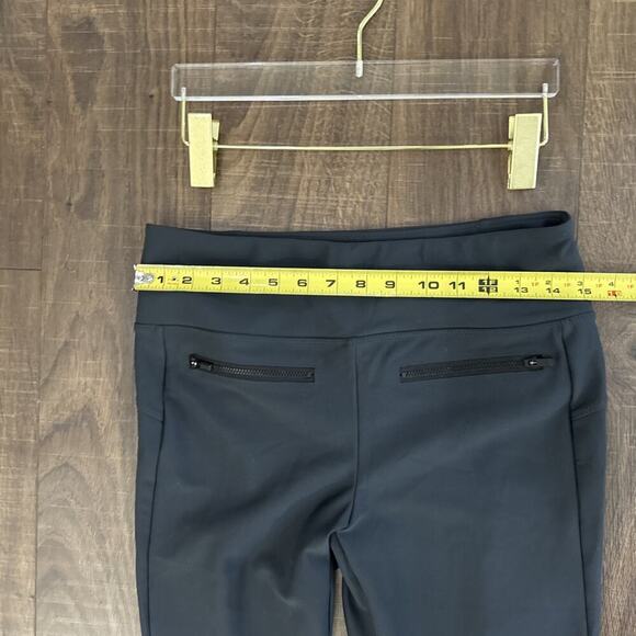 Athleta Stellar Crop Pants Womens M Graphite Elastic Waist Zip Pockets Pull On - Picture 8 of 8